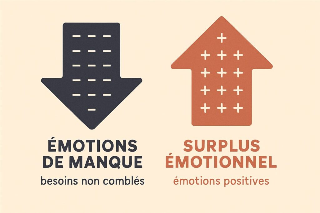 Schéma : émotions de manque contre surplus émotionnel
